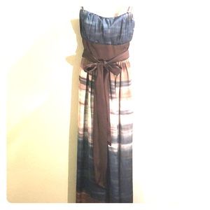 VINTAGE 90’s BCBG Maxi Floor Watercolor Silk Gown